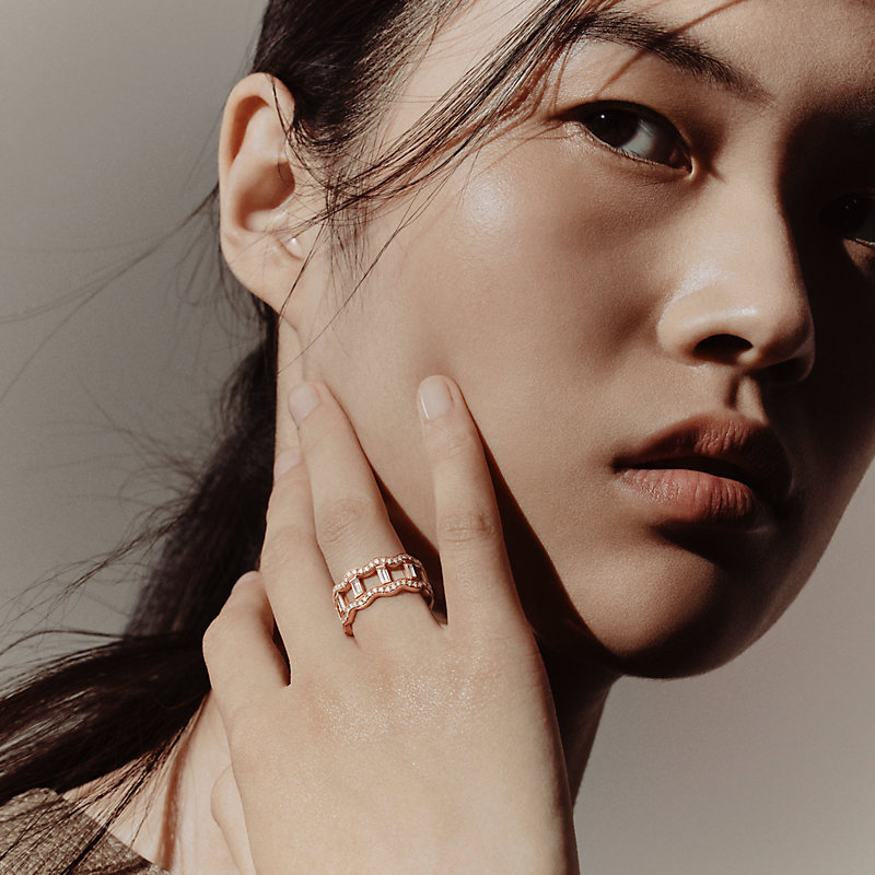 Reseau Lumiere ring - Rose gold | Hermès USA